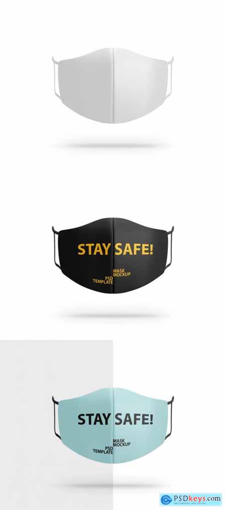 Face Mask Mockup Front View 350250106