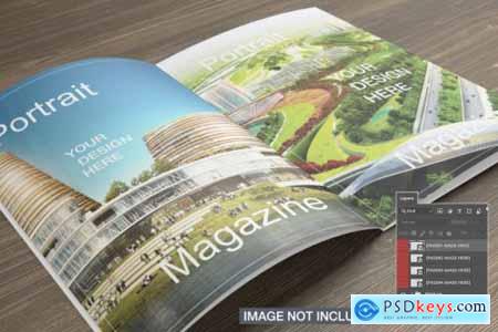 Opened magazines mockup