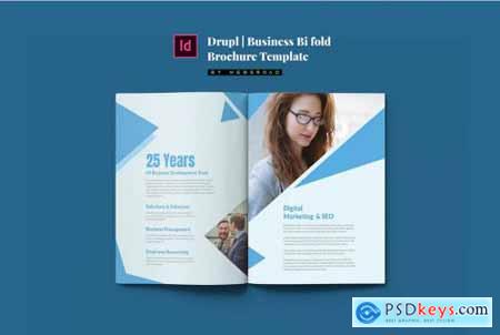 Drupl - Business Bi Fold Brochure Template