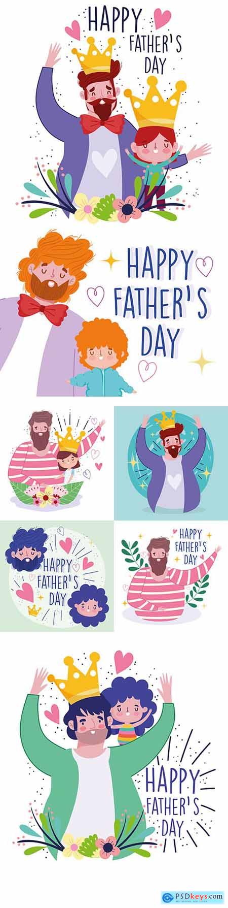 Happy Father s Day design greeting card and banner 4