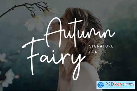 Autumn Fairy Signature Monoline Script