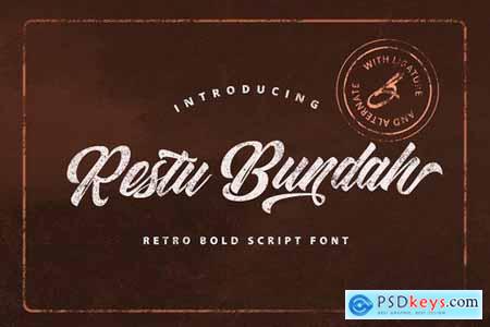 Restu Bundah - Retro Script Font 4946516