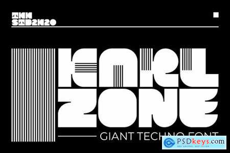 KARL zone - Giant Techno Sport font