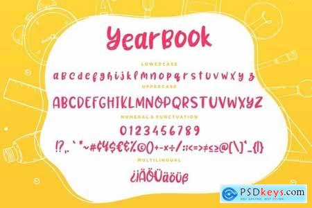 Yearbook Joyful Brush Typeface