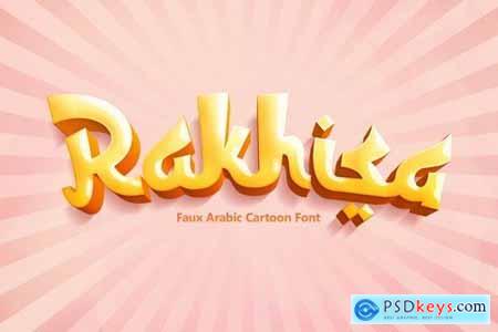 Rakhisa - cartoon faux arabic font