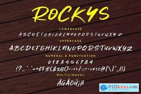 Rockys Handbrush Font