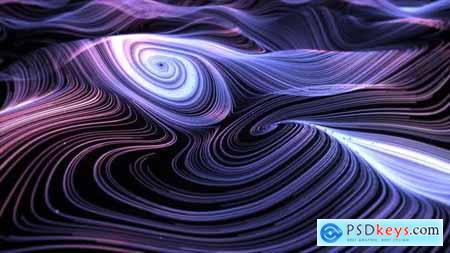 Blue and Purple Swirl of Lines with Particles 24064817