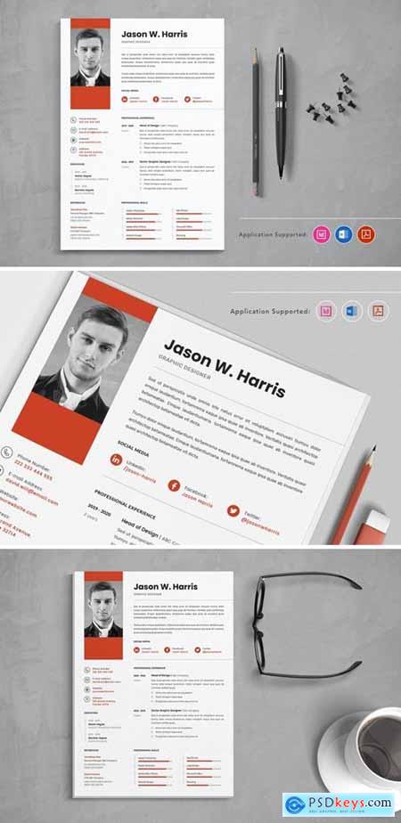 indesign cv template