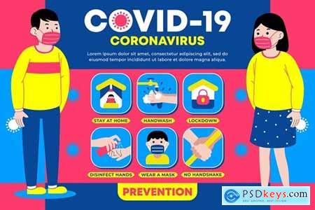 Covid-19 (Coronavirus) Prevention Infographic