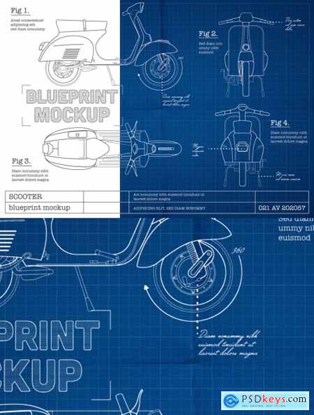 Blueprint Sketch Mockup 351323187