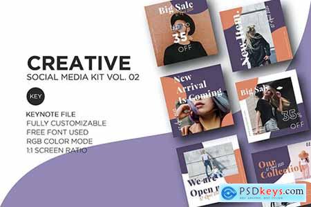 Creative Social Media Kit vol 02 - Keynote