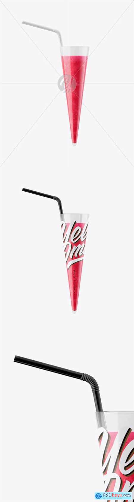 Plastic Cup w- Berries Smoothie and Straw Mockup 60720