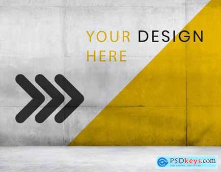 Gray And Yellow Concrete Wall Mockup 844157 Free Download Photoshop Vector Stock Image Via Torrent Zippyshare From Psdkeys Com