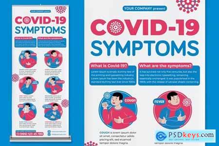 Covid-19 Symptoms Roll Up Banner