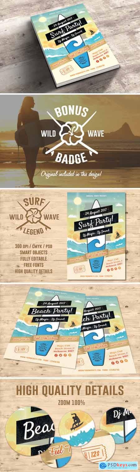 Surf Party Flyer 4055069