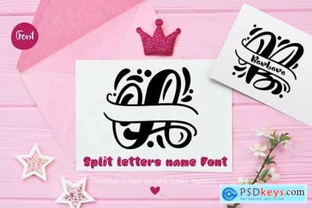 Split Letter Name Font 4982111