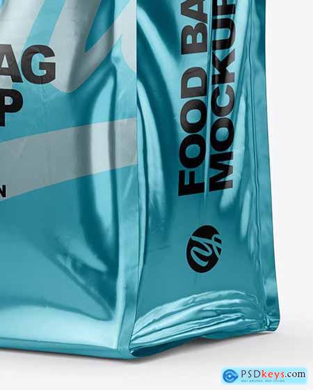 Glossy Metallic Food Bag Mockup 61244