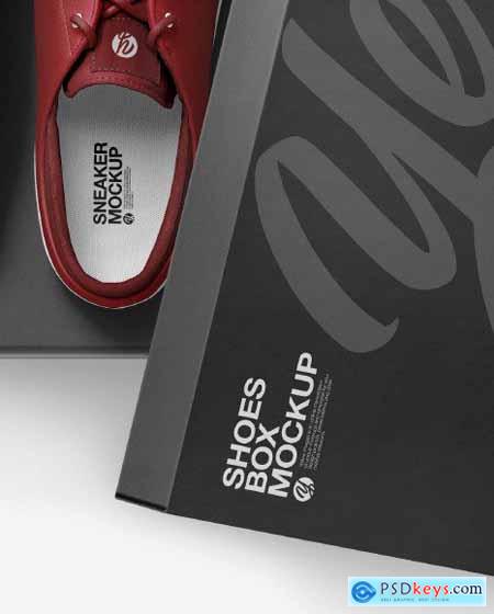 Sneakers Shoes w- Box Mockup 60995
