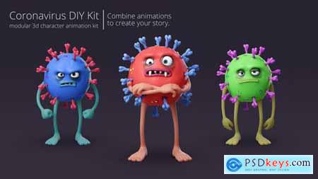Coronavirus Character Animation DIY Kit 26534212