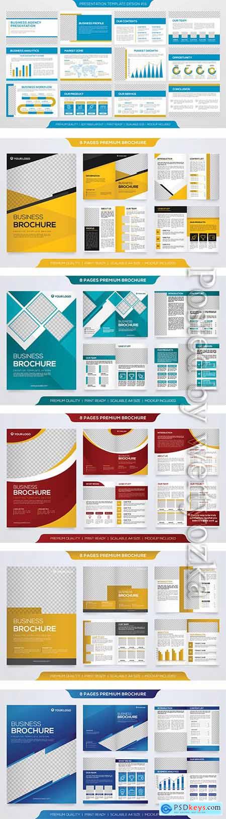 Brochure template design with minimalist concept