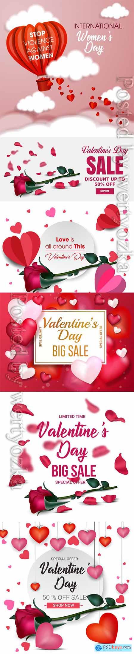 Happy Valentines Day Sale background