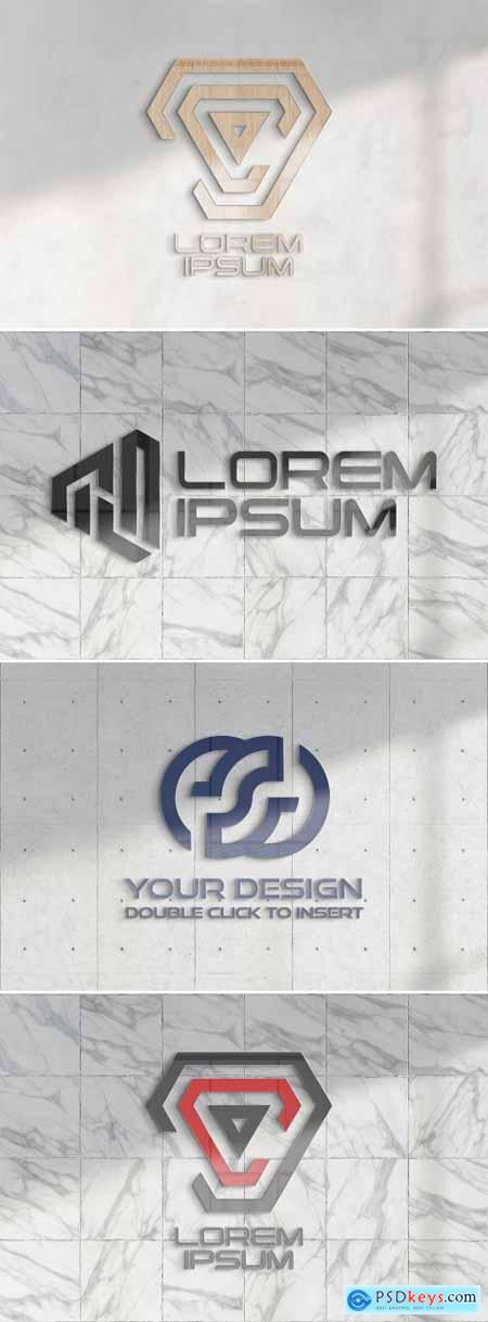 Logo Mockup on Textured Office Wall 352985014