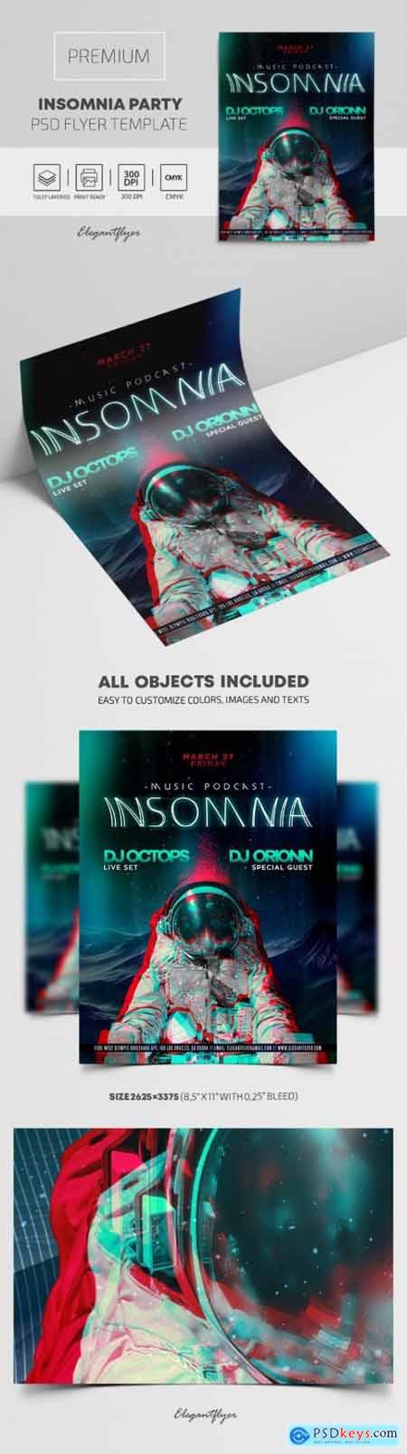 Insomnia Party  Premium PSD Flyer Template
