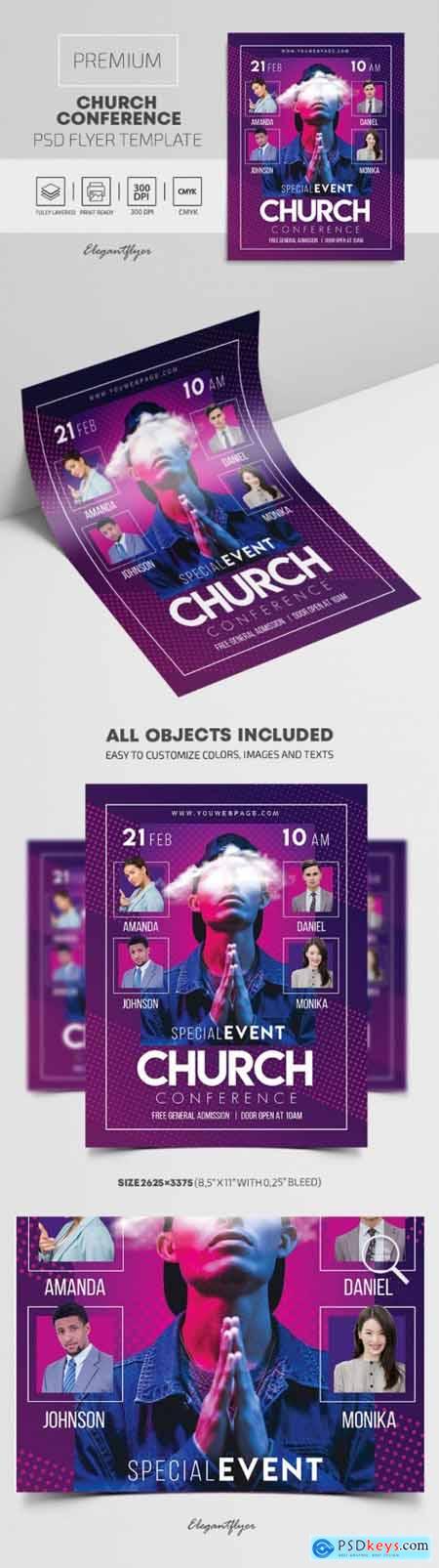 Church Conference  Premium PSD Flyer Template