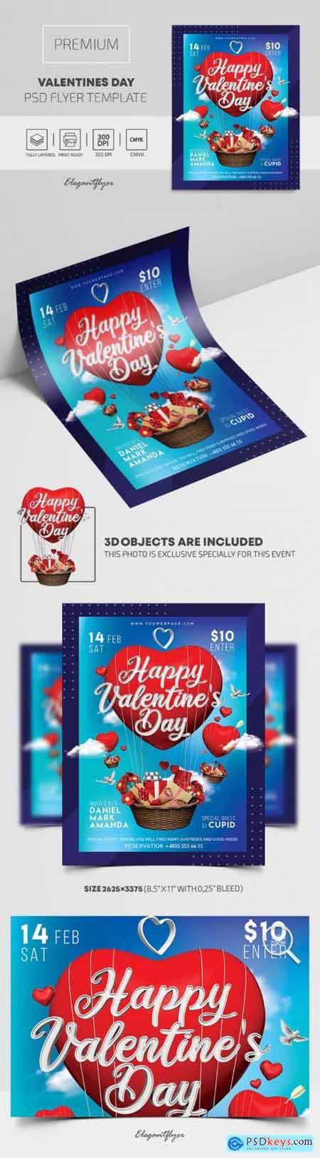 Valentines Day  Premium PSD Flyer Template