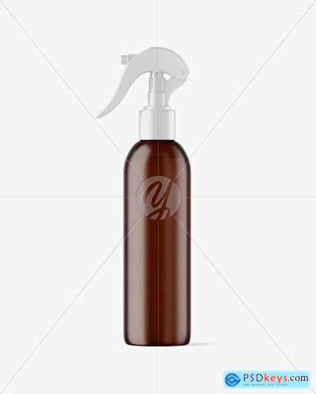 Frosted Amber Spray Bottle Mockup 61134