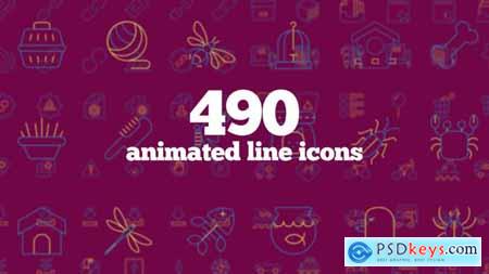 490 Animated Line Icons 23629751