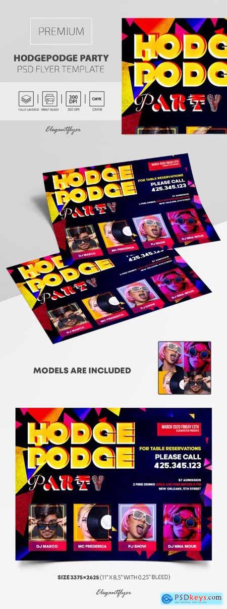 Hodgepodge Party – Premium PSD Flyer Template