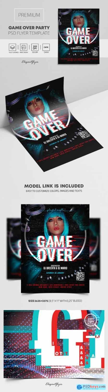 Game Over Party – Premium PSD Flyer Template