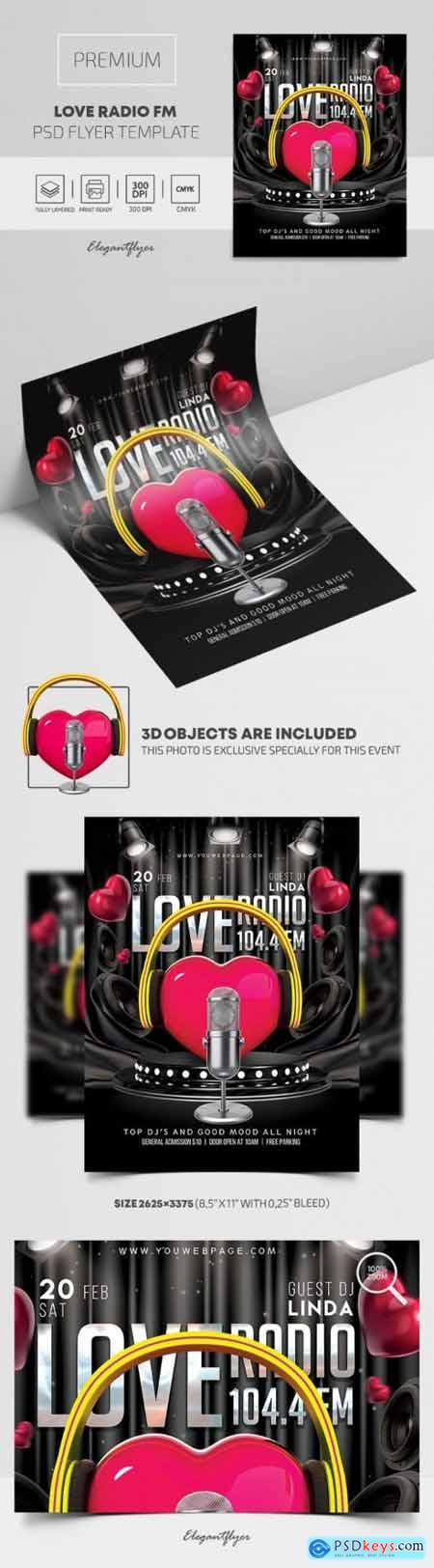 Love Radio FM – Premium PSD Flyer Template