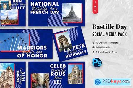 Bastille Day Social Media Template