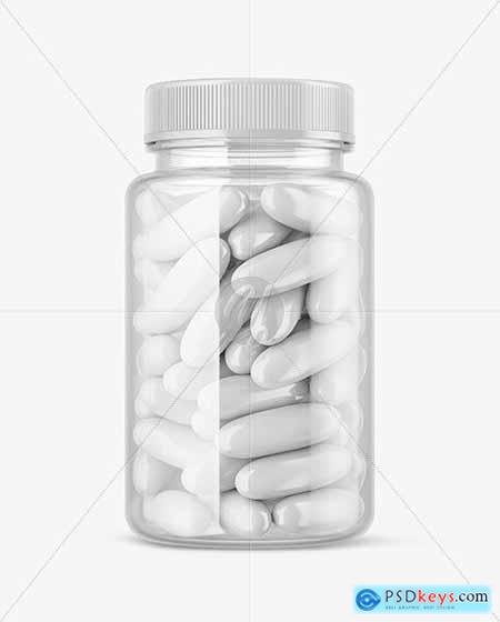 Clear Pills Bottle Mockup 59322