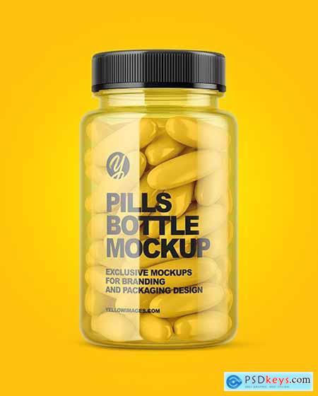 Clear Pills Bottle Mockup 59322