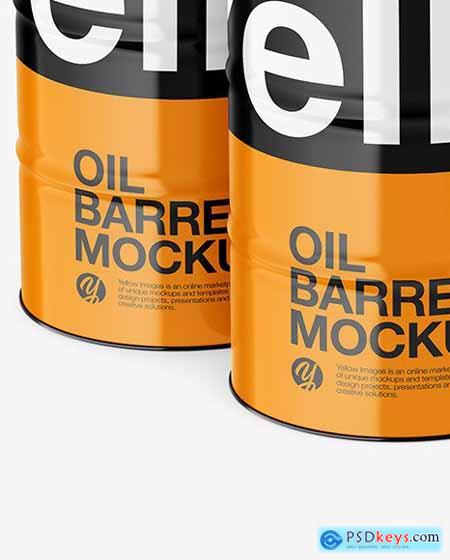 Glossy Oil Barrel Mockup 58825