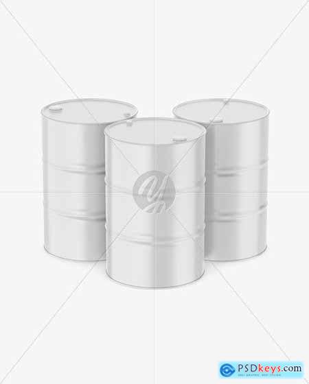 Matte Oil Barrels Mockup 58824