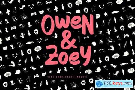 Owen Zoey Kids Characters Font Duo