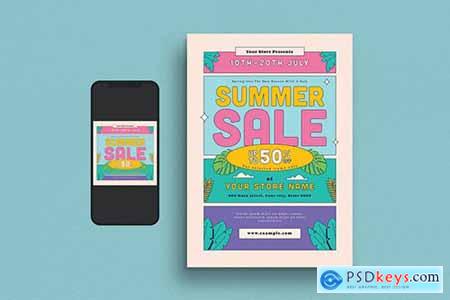 Summer Sale Flyer Set