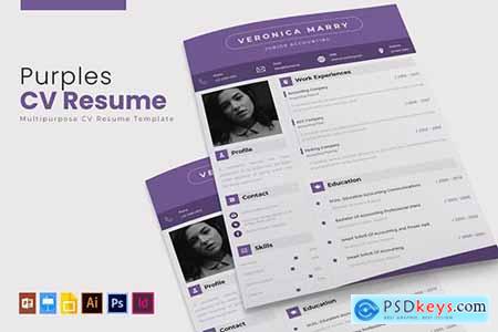 Purples - CV & Resume
