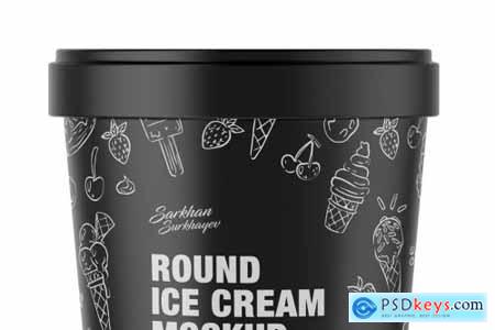 Matte Ice Cream Round Box 5005008