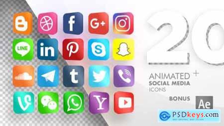 20 Animated Social Media Icons 20724073