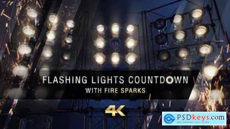 Flashing Lights Countdown With Fire Sparks 24214654