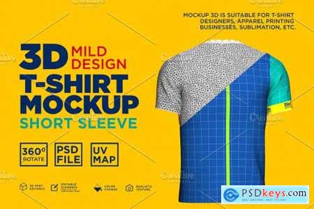 3d Mockup- Short Sleeve T-shirt 4607880