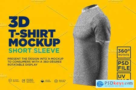 Download Creativemarket 3d Mockup Short Sleeve T Shirt 4607880