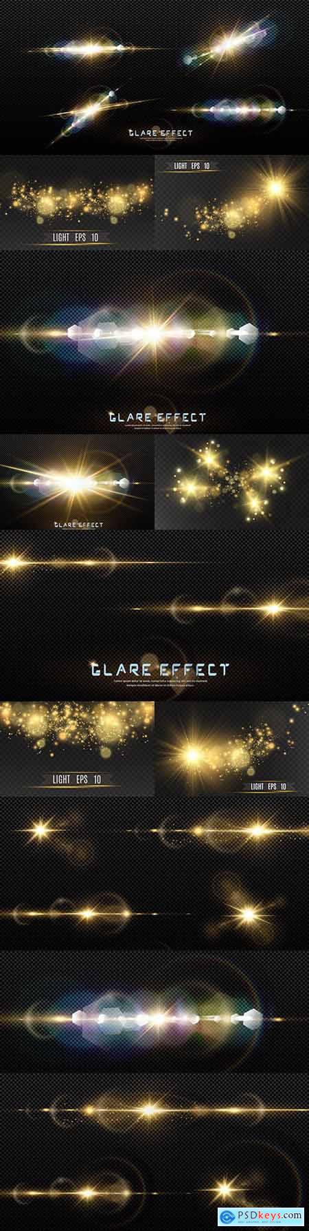 Sunlight and special lens of light effect highlights