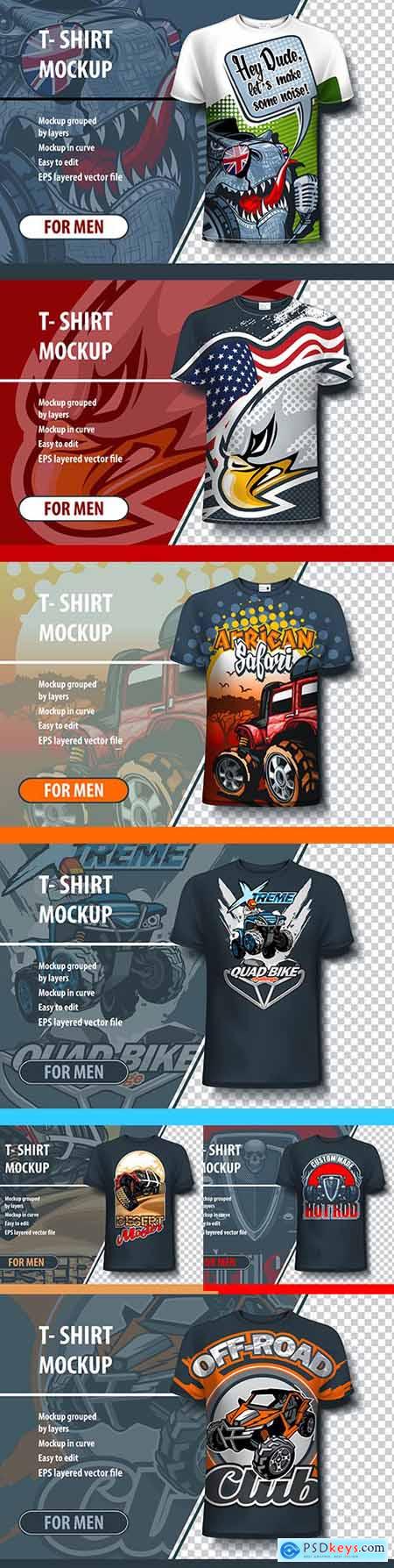 Design template T-shirt with logo for printing