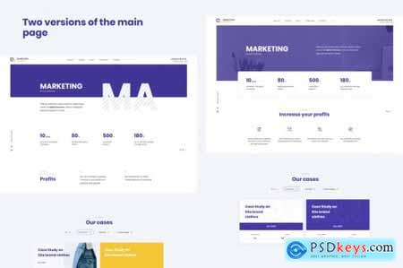 Web UI kit for Marketing or IT agency